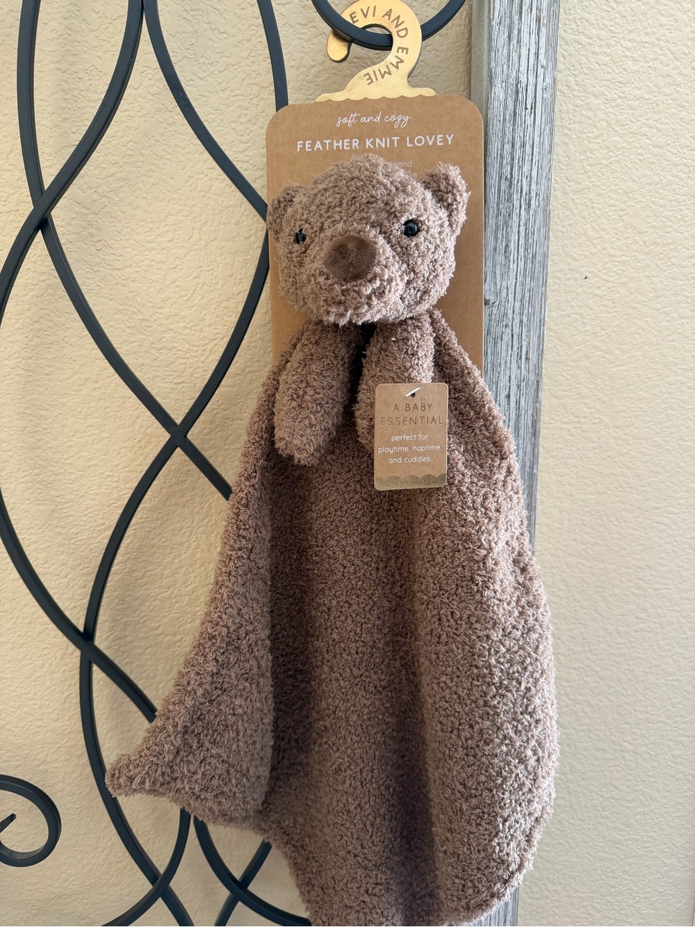 Baby Essentials Cozy Brown Plush Lovey